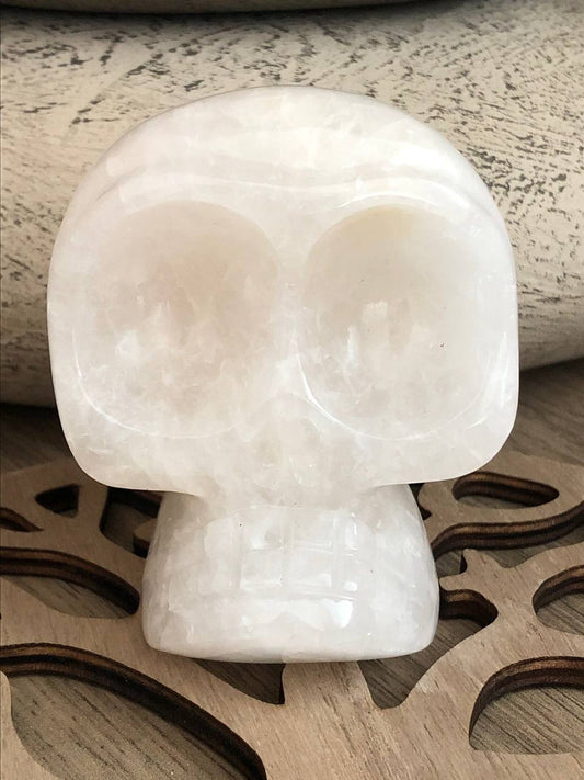 Crâne de cristal mongol en quartz arawali (n°2)