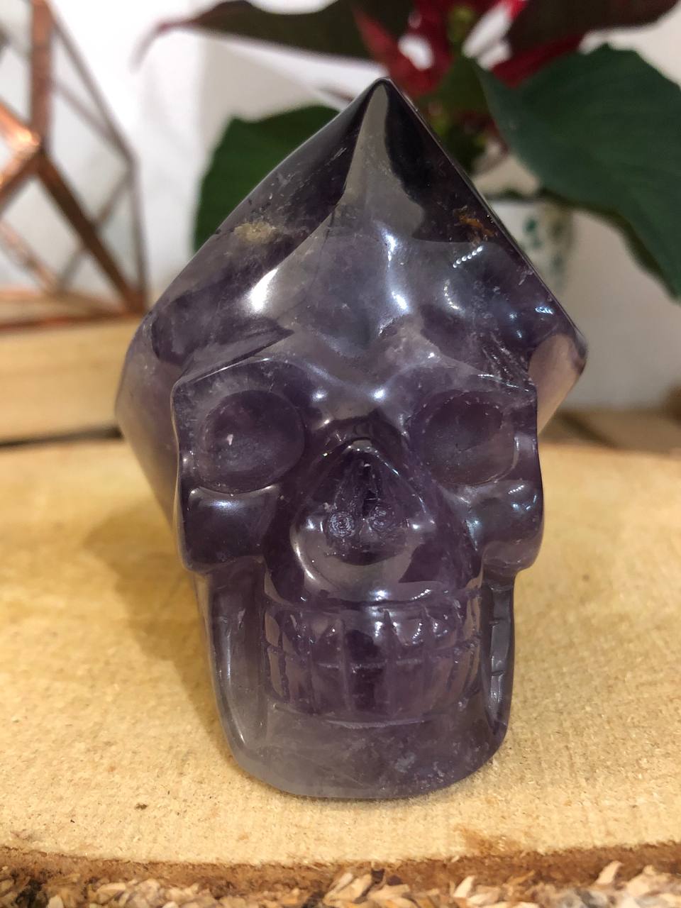 Crâne de cristal en améthyste