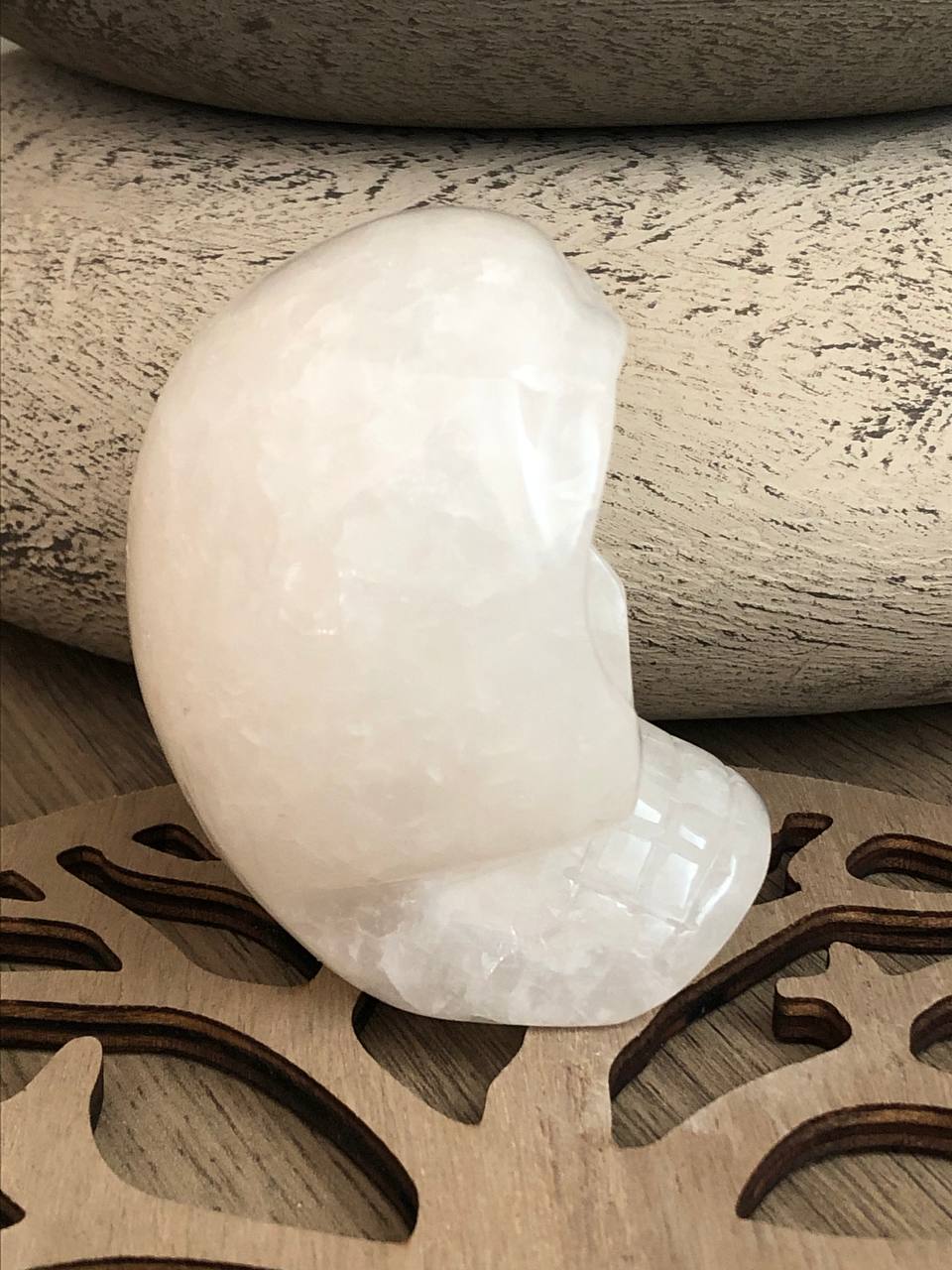 Crâne de cristal mongol en quartz arawali (n°2)