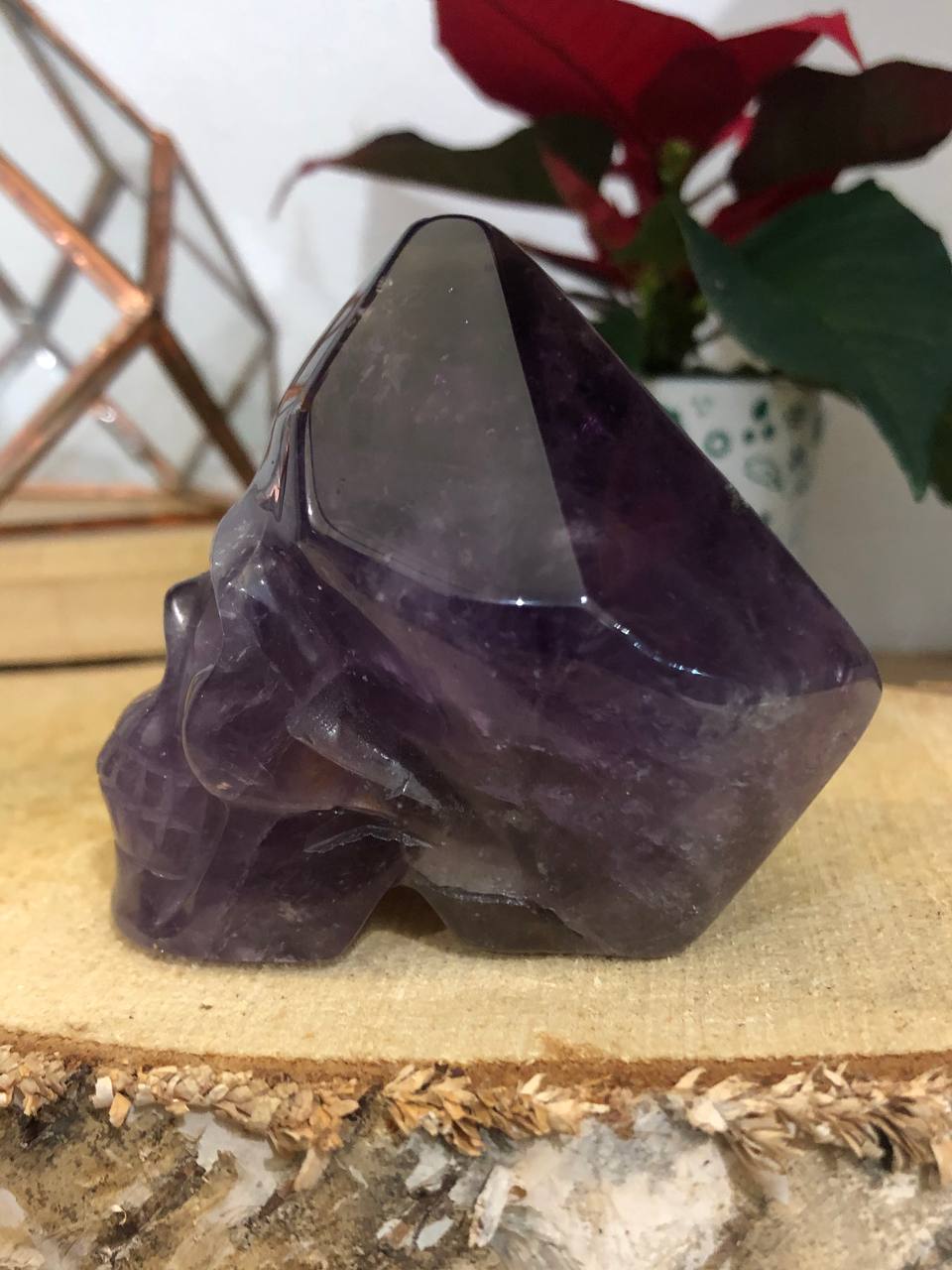 Crâne de cristal en améthyste