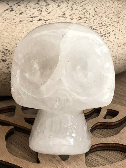Crâne de cristal mongol en quartz arawali (n°4)