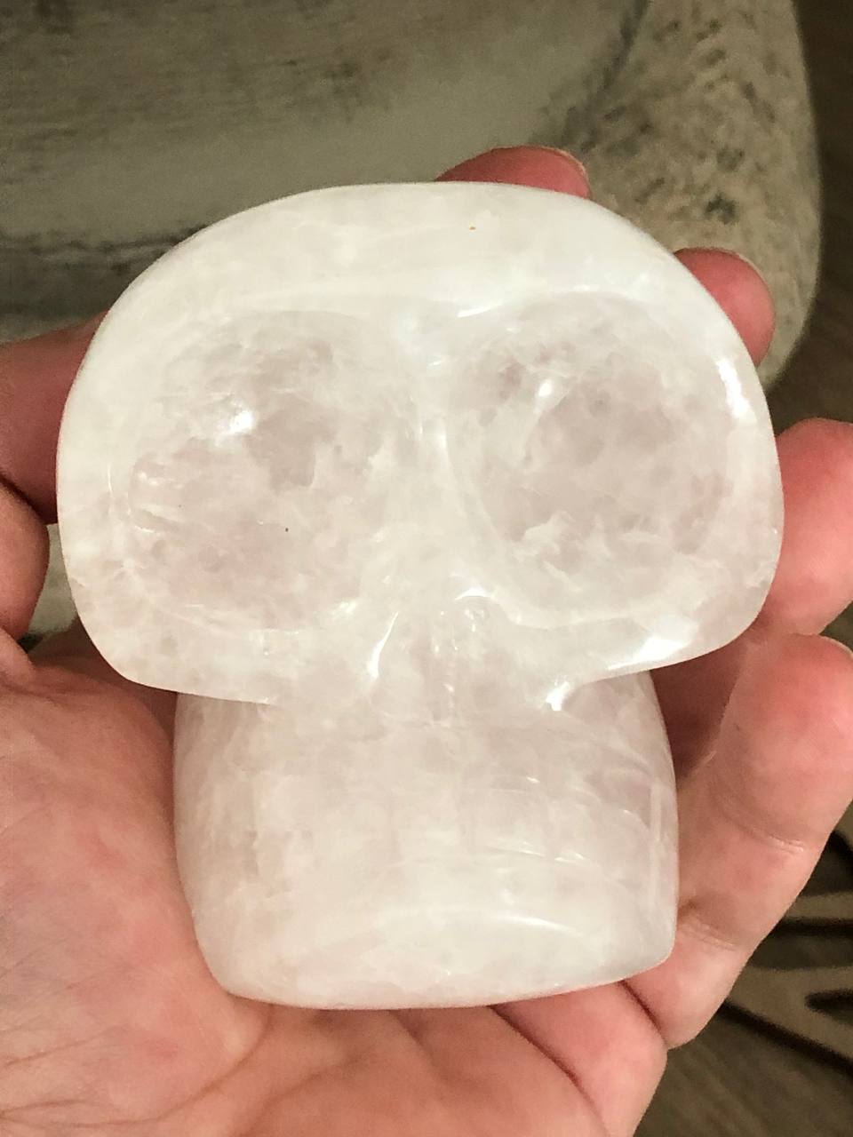 Crâne de cristal mongol en quartz arawali (n°7)