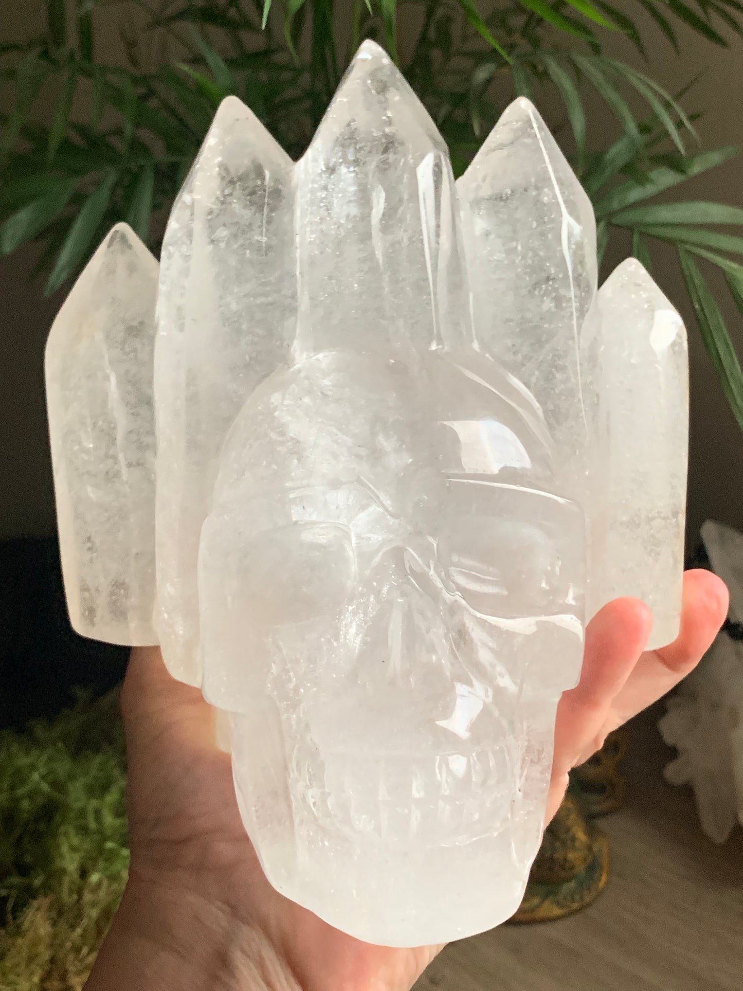 Crâne de cristal de roche atlante