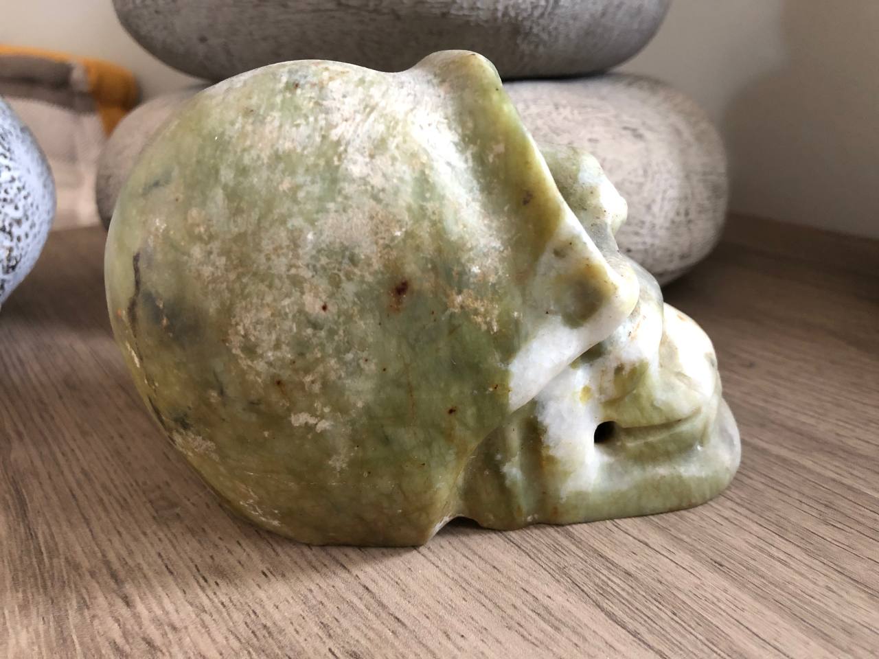 Crâne de cristal Hongshan en jade