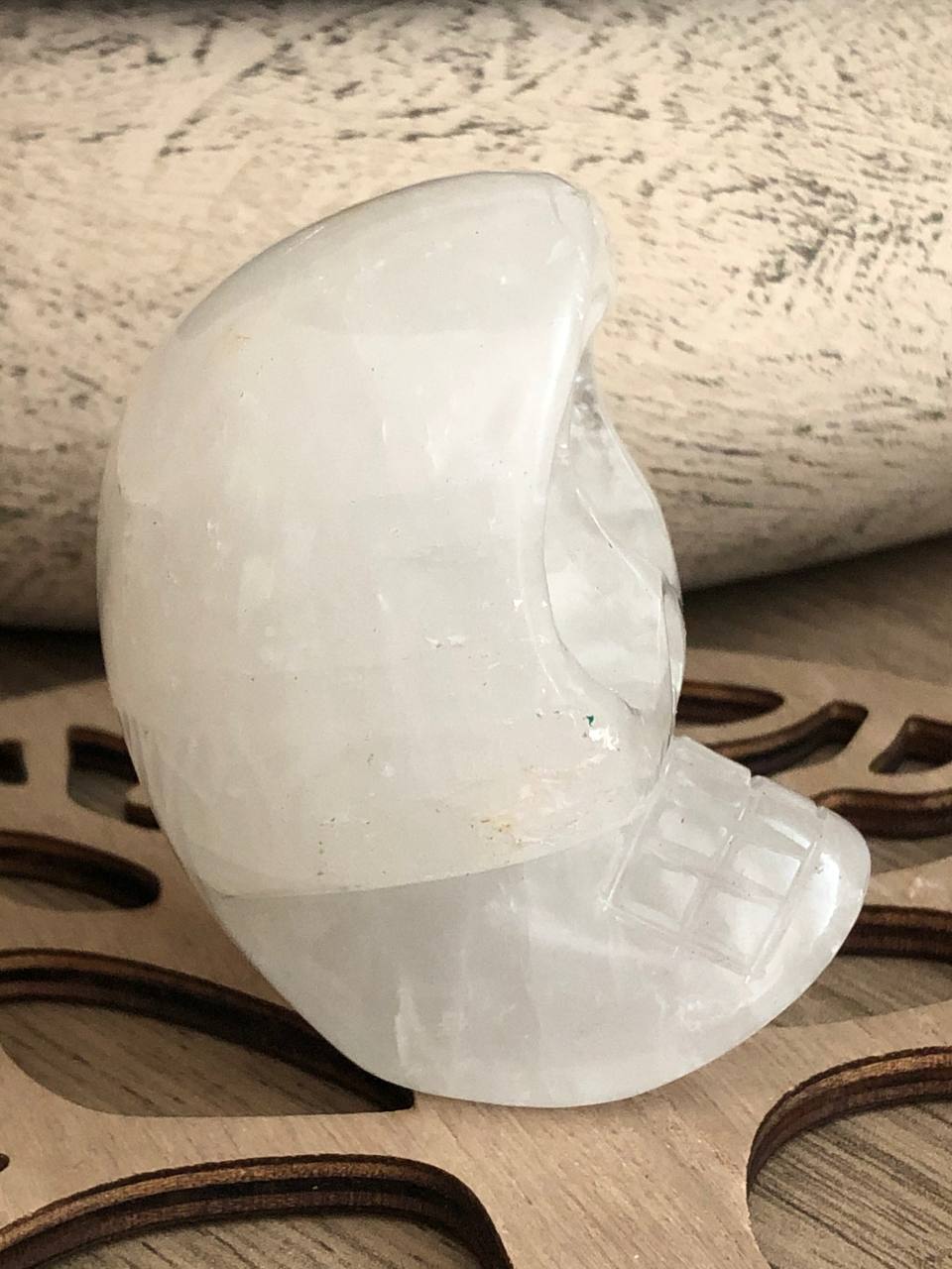 Crâne de cristal mongol en quartz arawali (n°4)