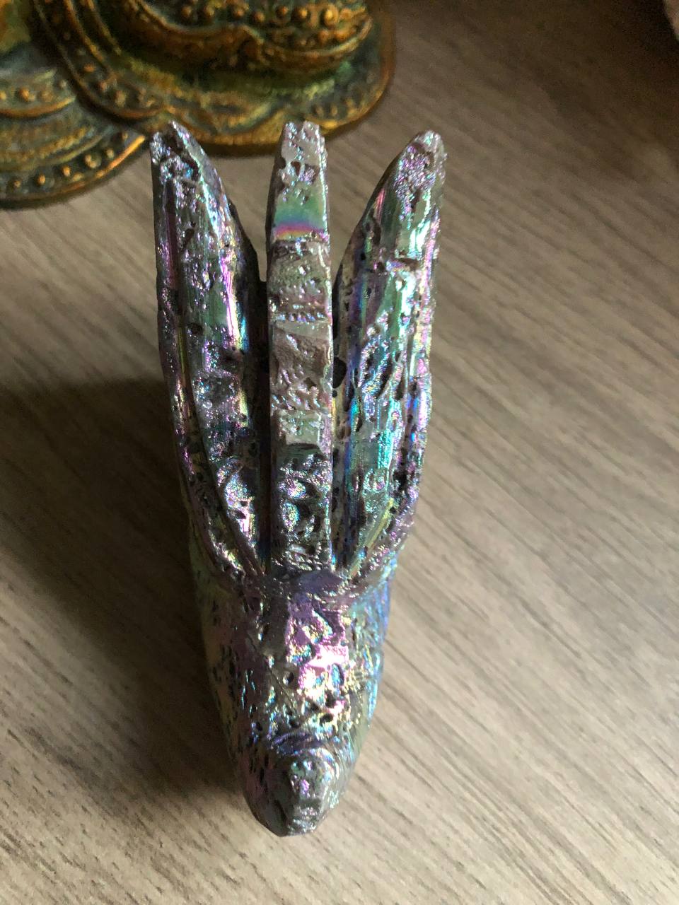 Crâne de dragon en Sphalerite aura