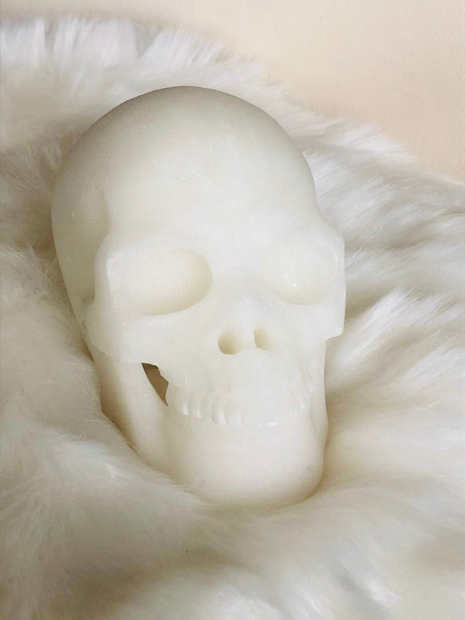 Crâne de cristal en jade blanc - mâchoire détachable