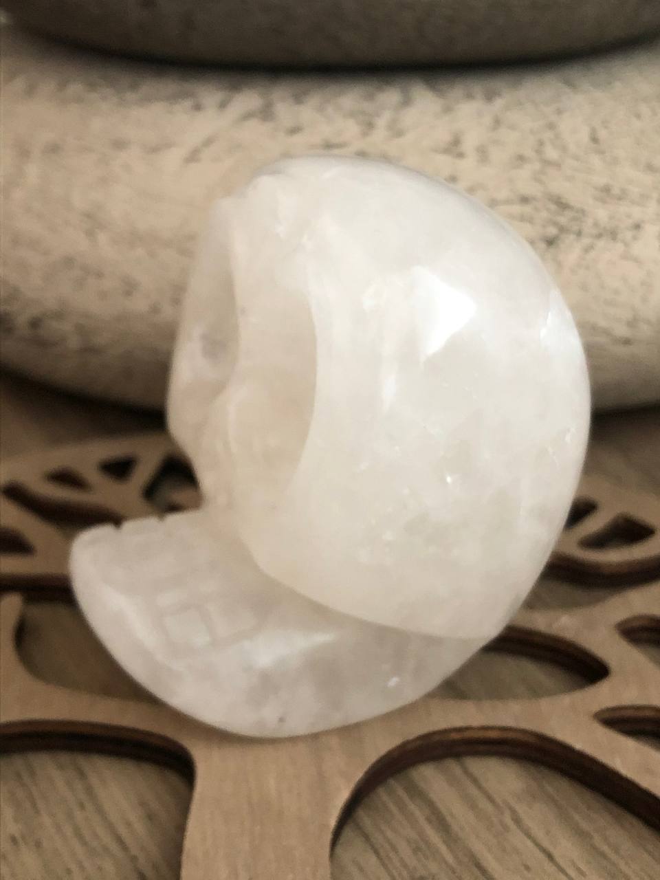 Crâne de cristal mongol en quartz arawali (n°5)