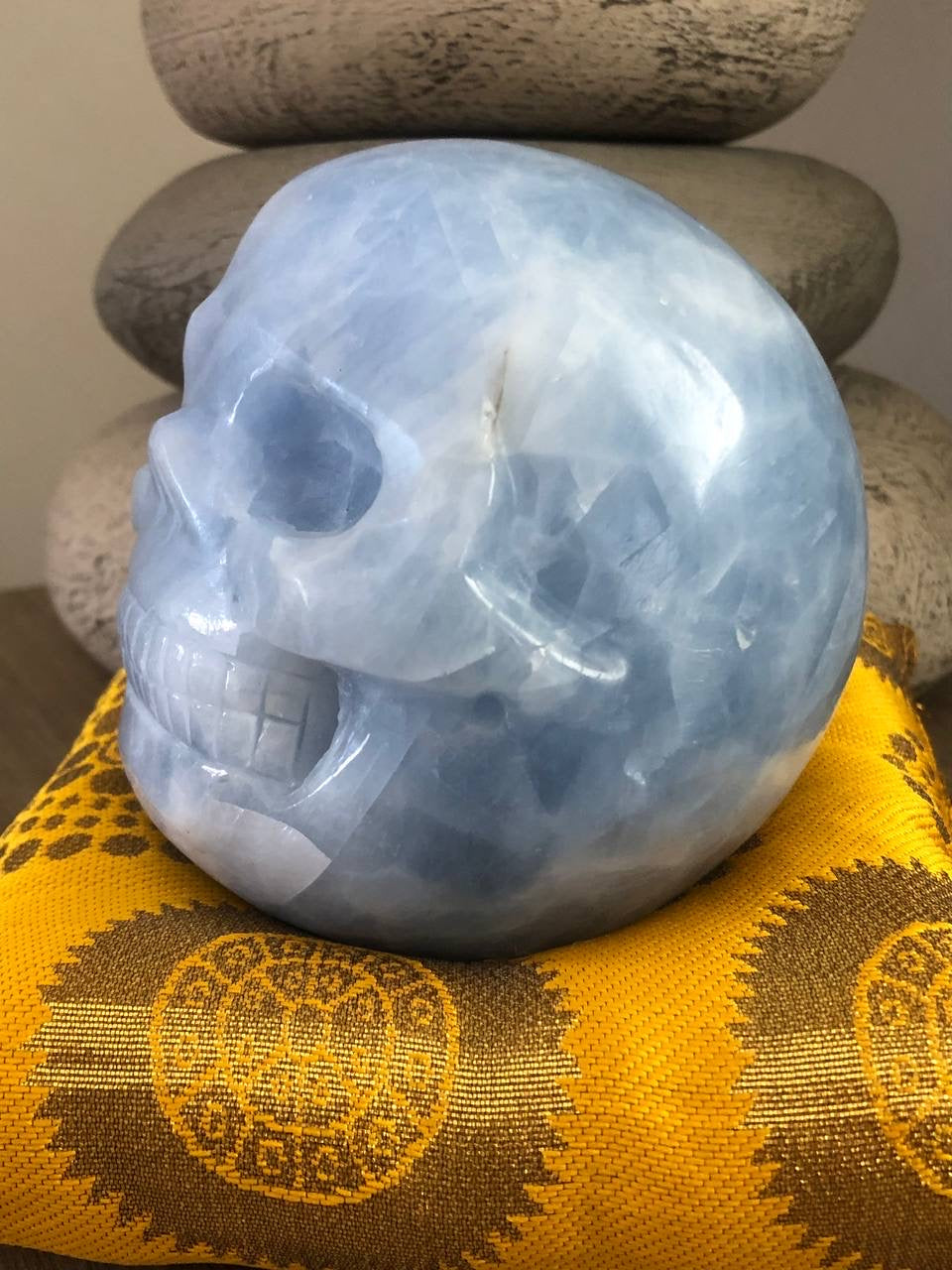 Crâne de cristal en Célestine