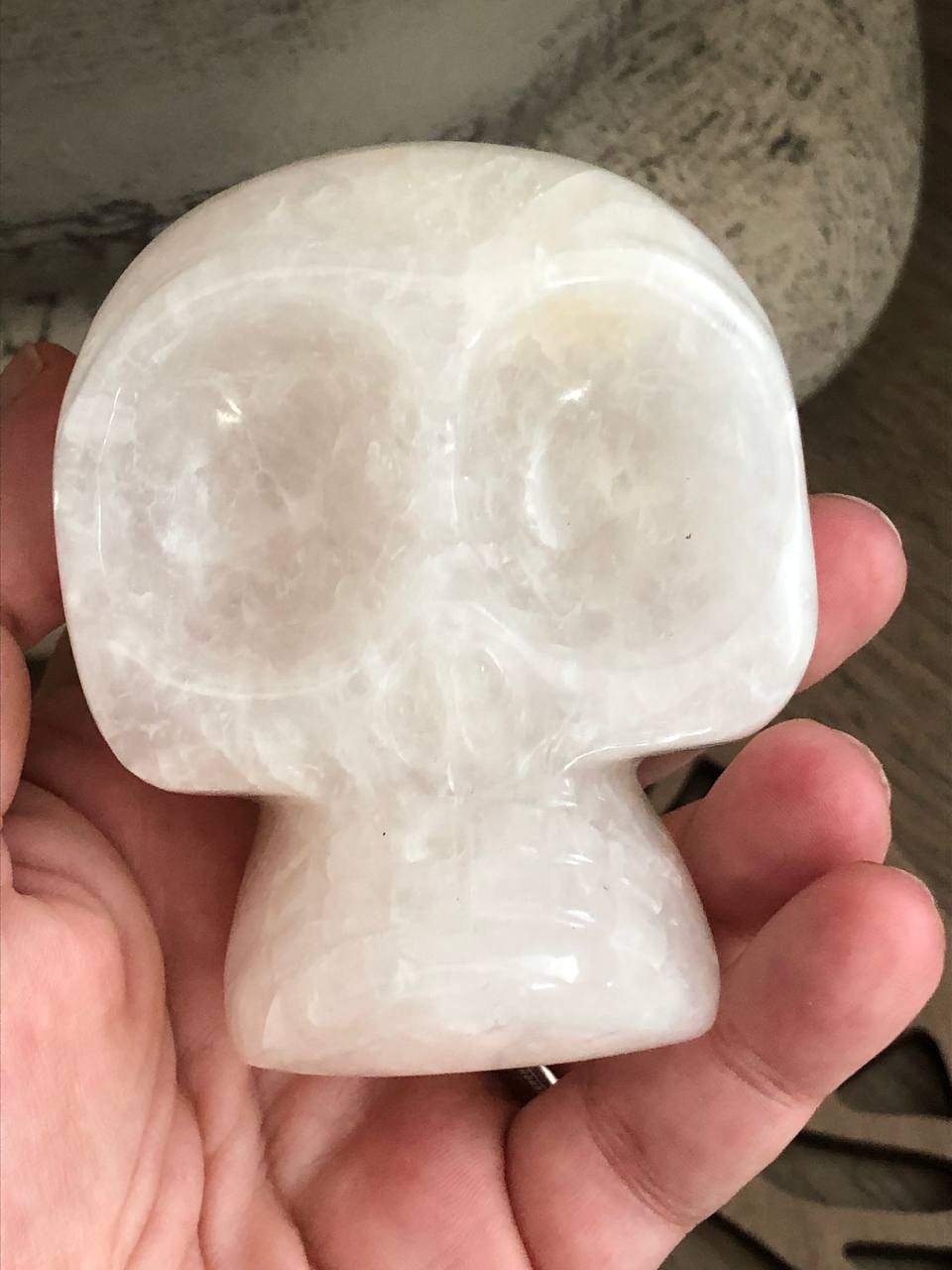 Crâne de cristal mongol en quartz arawali (n°2)