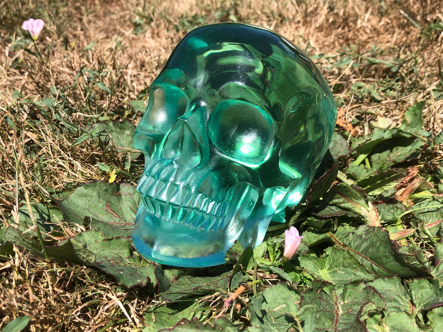Crâne obsidienne verte