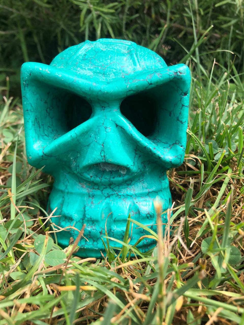 Crâne de cristal en howlite teintée