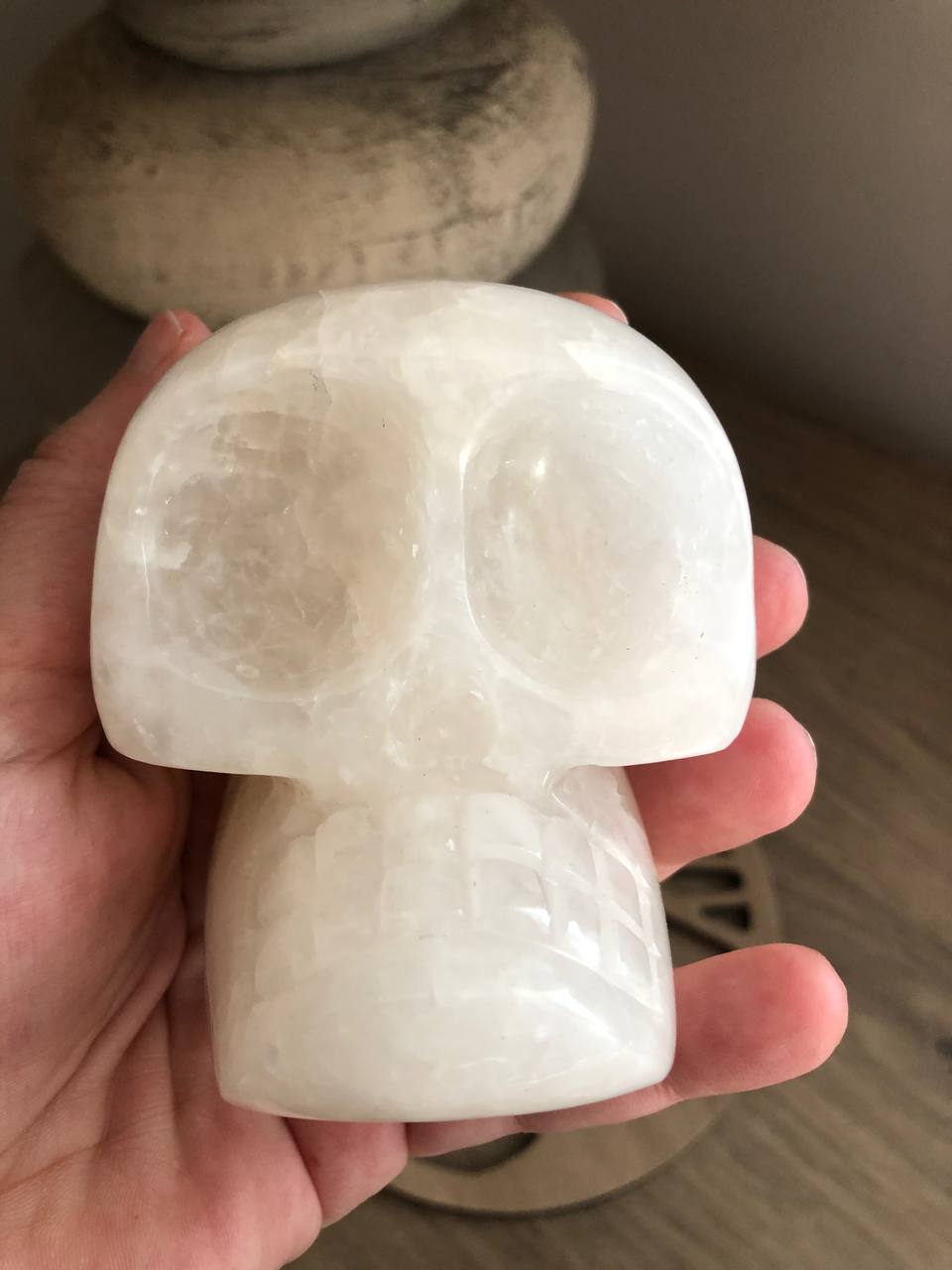 Crâne de cristal mongol en quartz arawali (n°3)