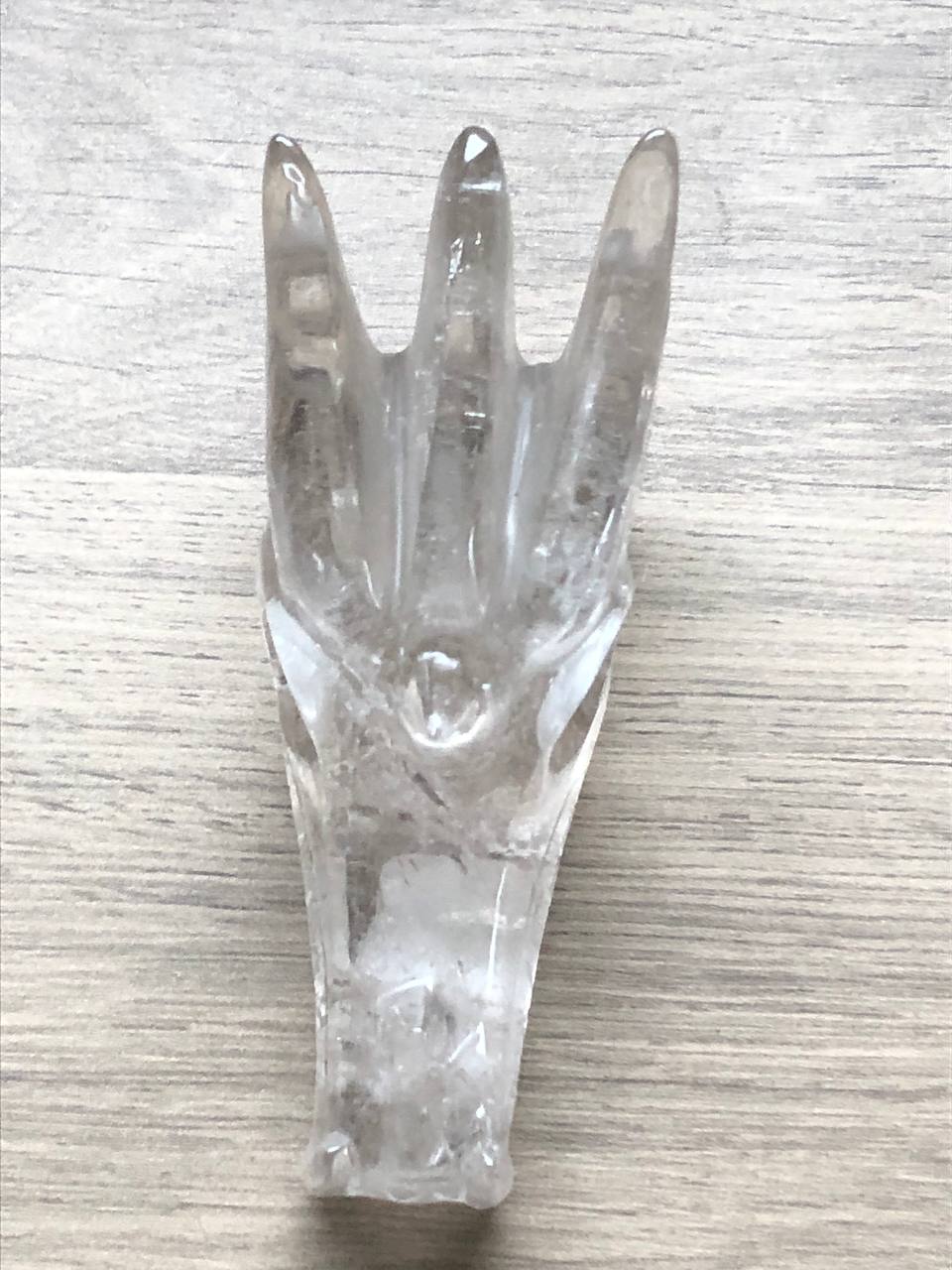 Crâne de dragon en quartz fumé