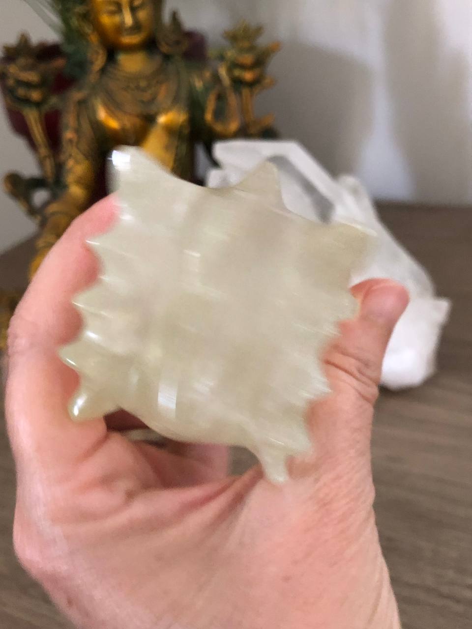 Crâne de dragon en citrine naturelle