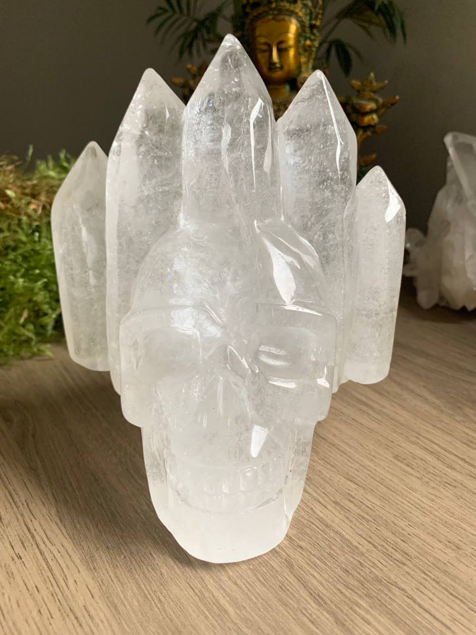 Crâne de cristal de roche atlante