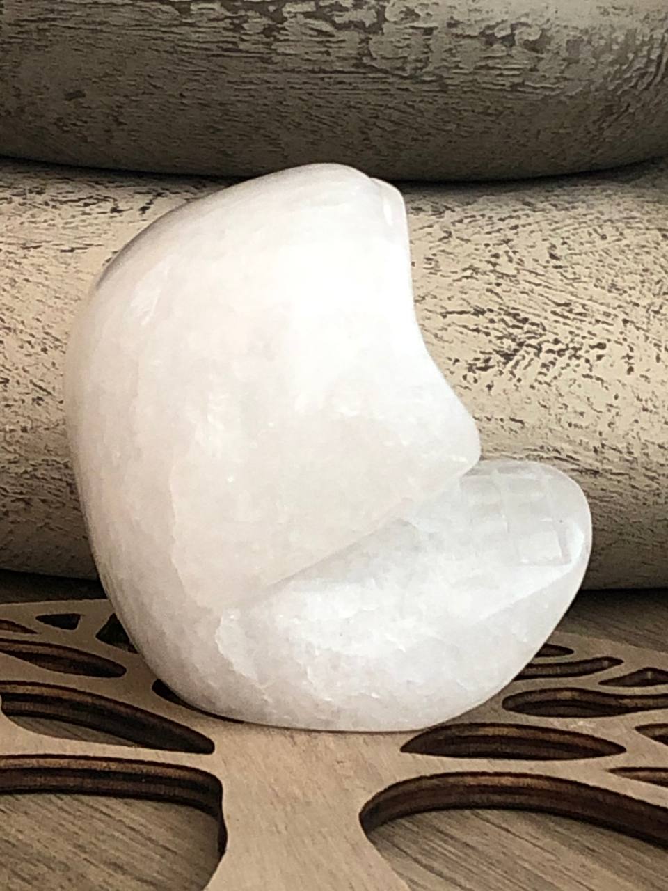 Crâne de cristal mongol en quartz arawali (n°1)