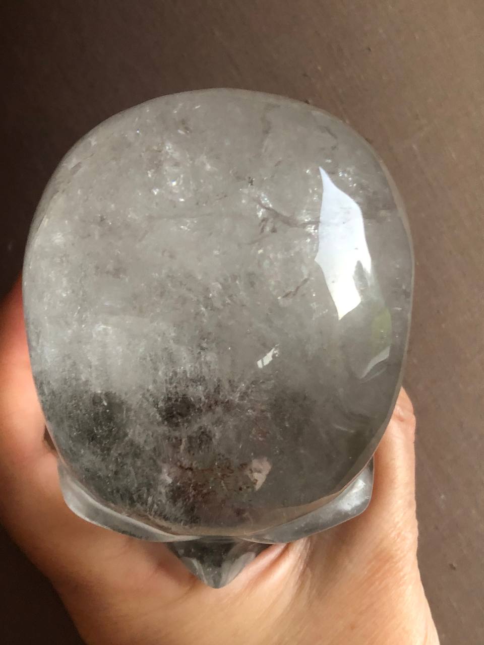 Crâne de cristal en Lodolite ou quartz chaman