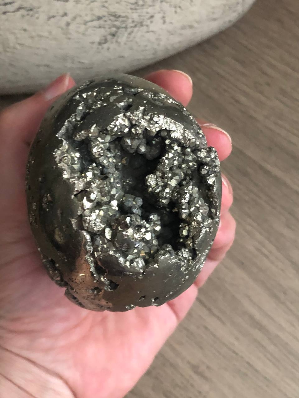 Crâne de cristal en pyrite