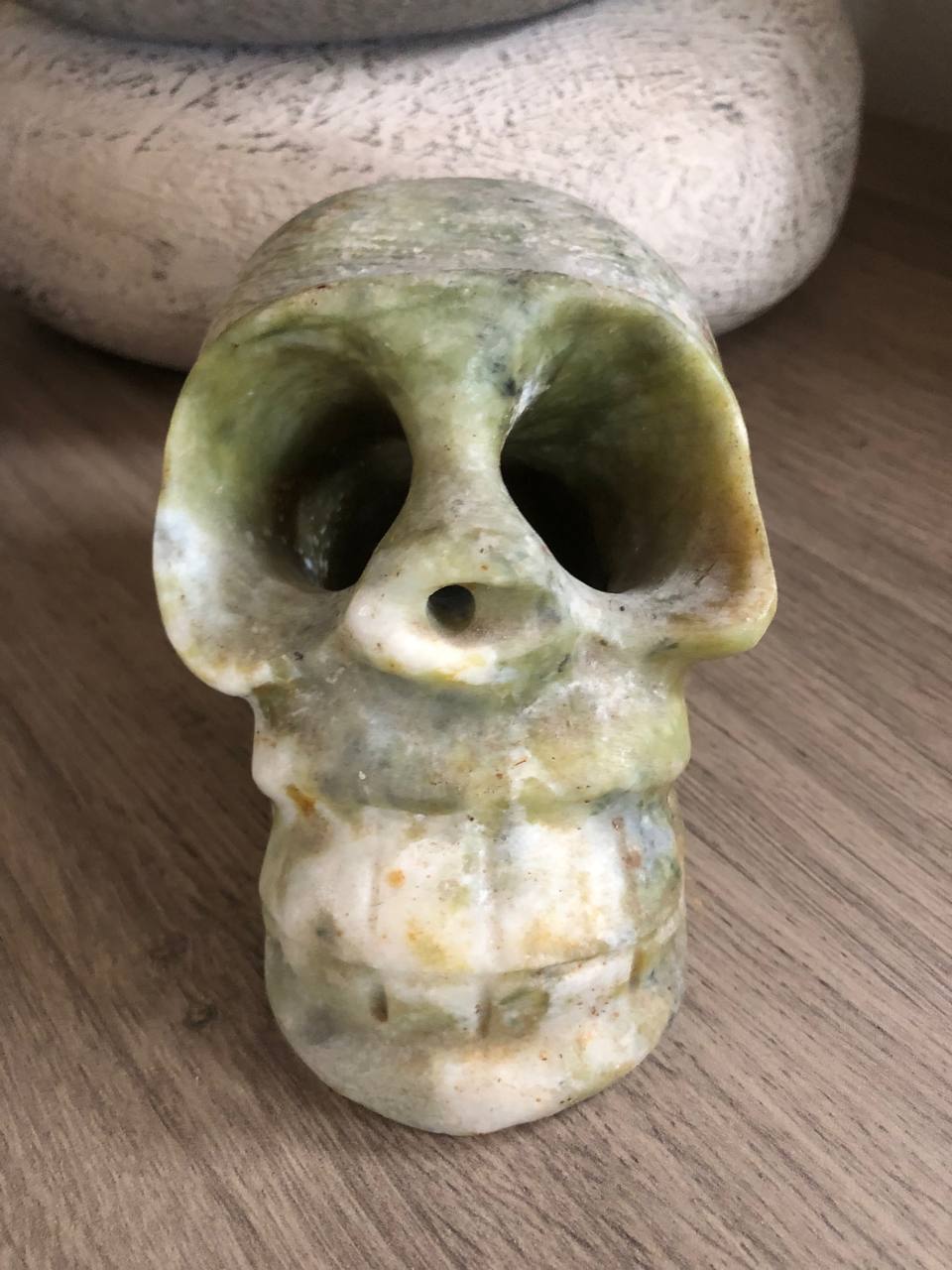 Crâne de cristal Hongshan en jade