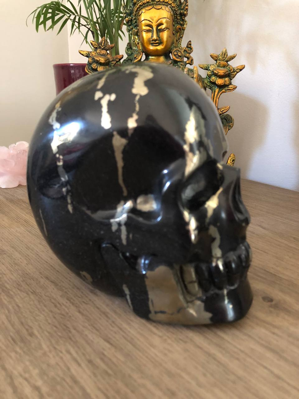 Crâne de cristal en pyrite