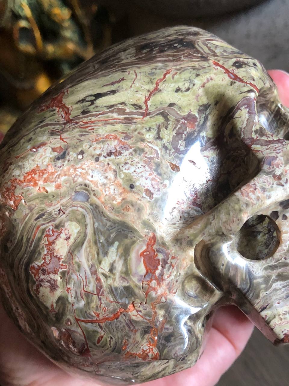 Crâne agate œuf de dinosaure