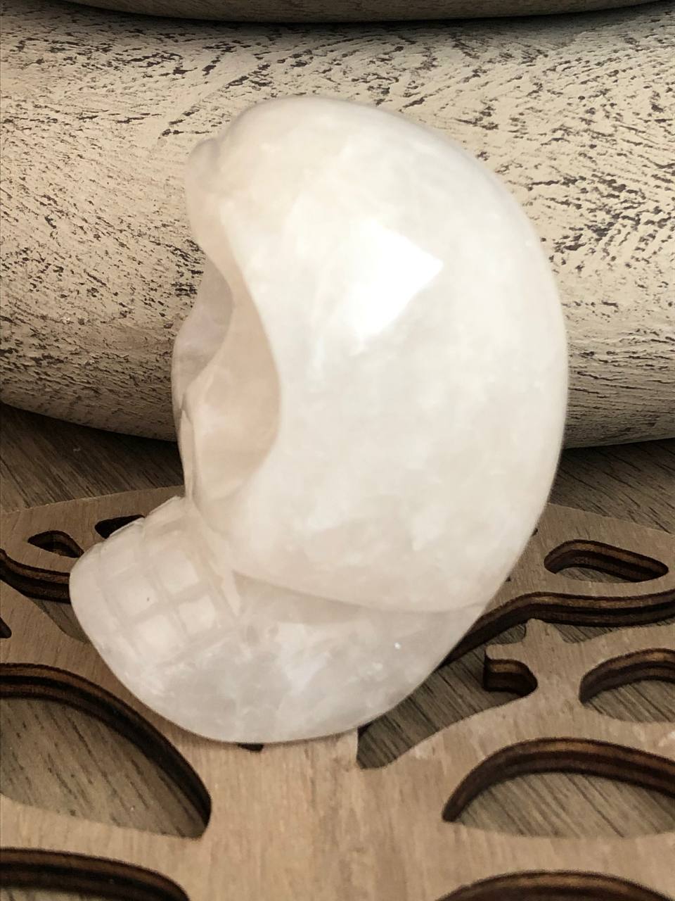 Crâne de cristal mongol en quartz arawali (n°2)