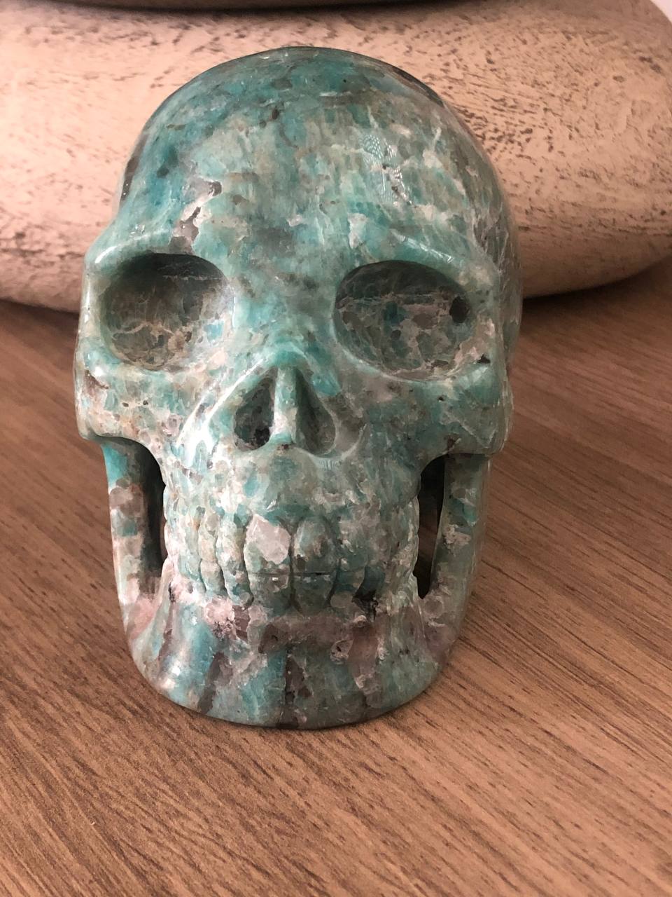 Crâne de cristal en amazonite