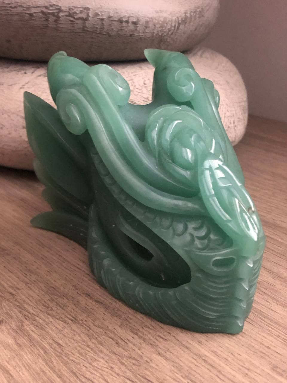 Crâne de dragon cristal en aventurine