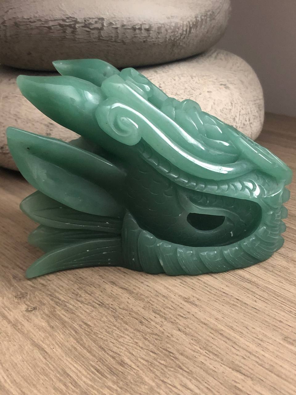 Crâne de dragon cristal en aventurine