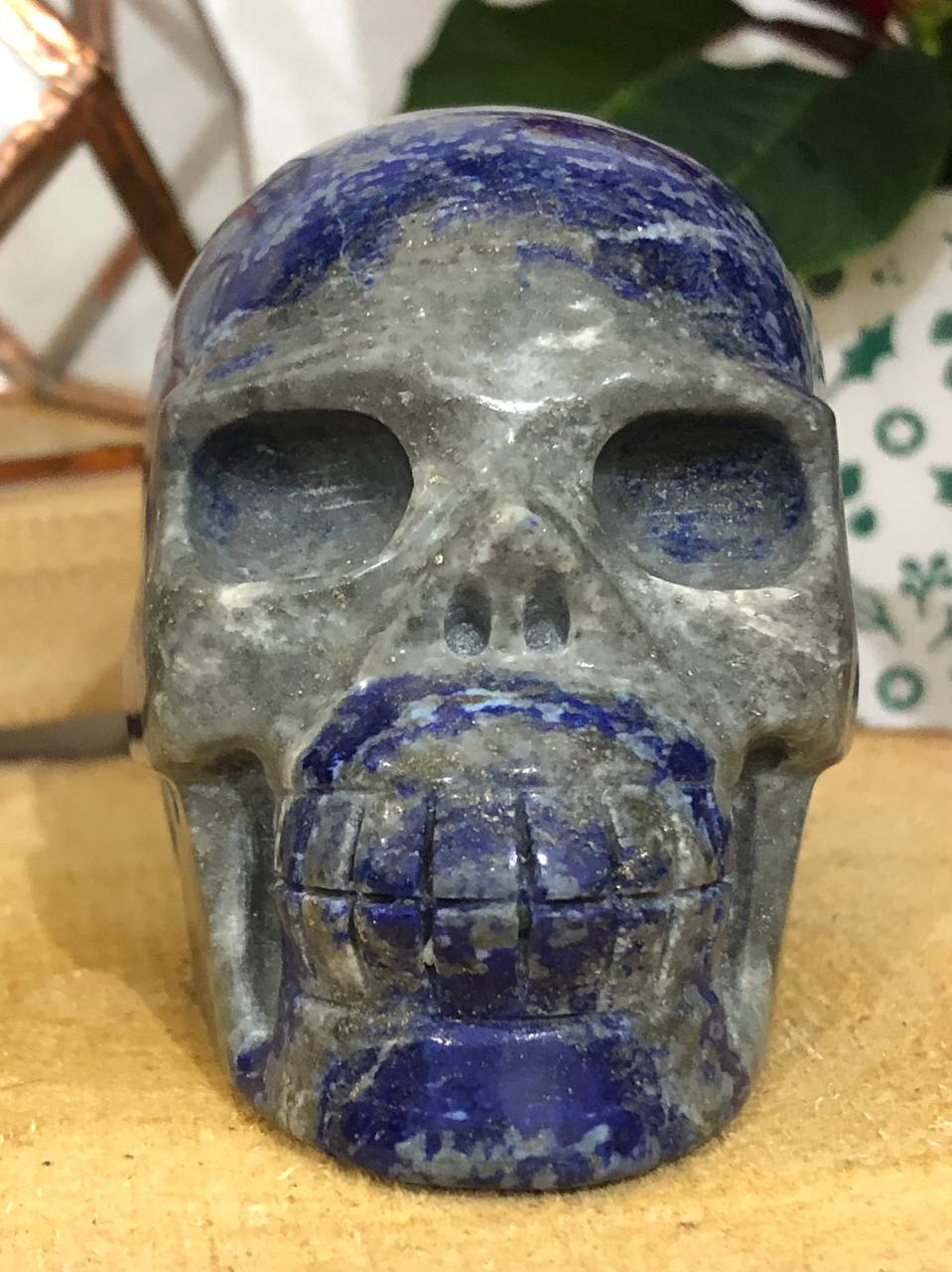 Crâne de cristal en lapis-lazuli