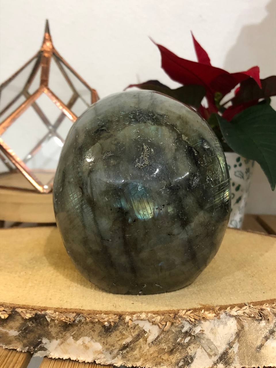 Crâne de cristal en labradorite
