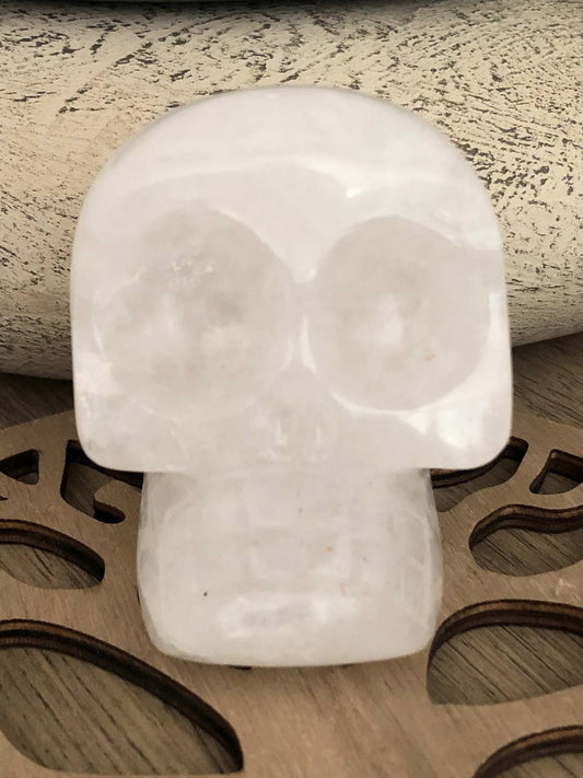 Crâne de cristal mongol en quartz arawali (n°8)
