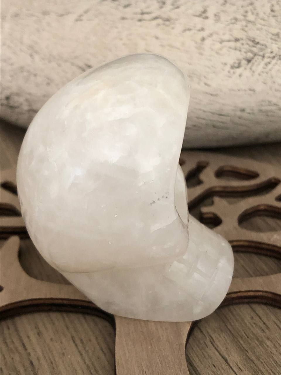 Crâne de cristal mongol en quartz arawali (n°9)