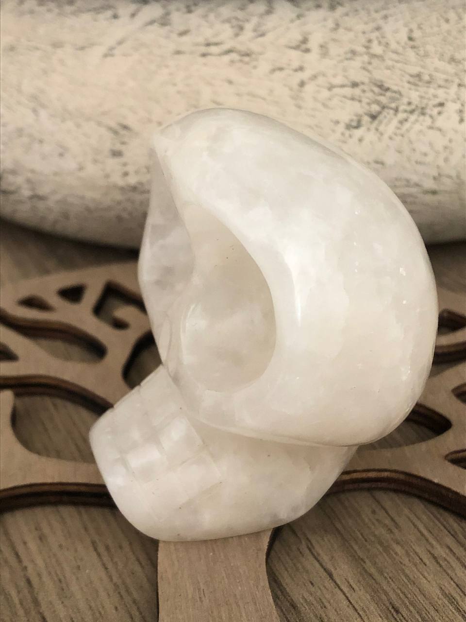 Crâne de cristal mongol en quartz arawali (n°9)