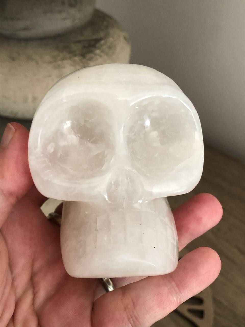 Crâne de cristal mongol en quartz arawali (n°11)