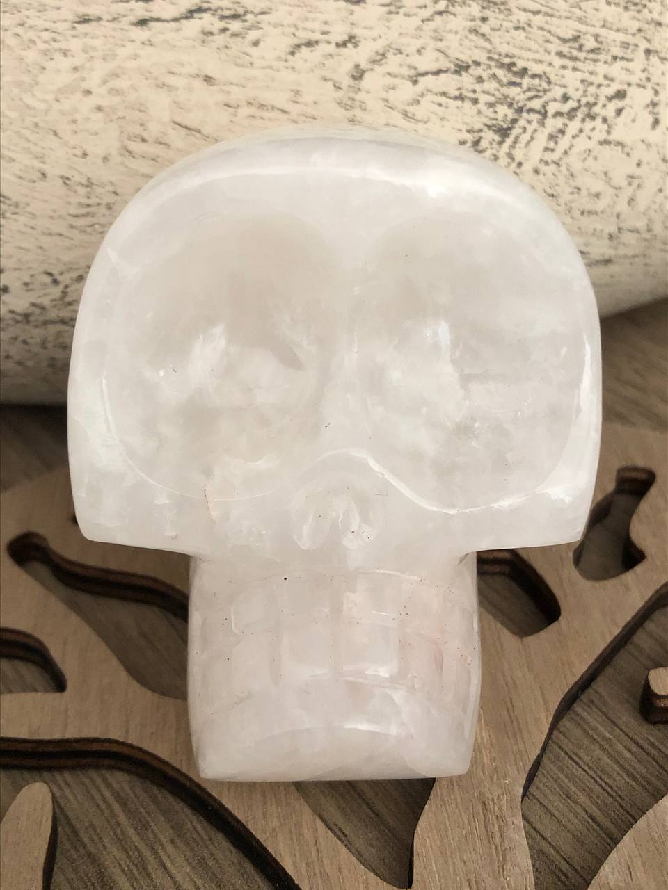 Crâne de cristal mongol en quartz arawali (n°12)