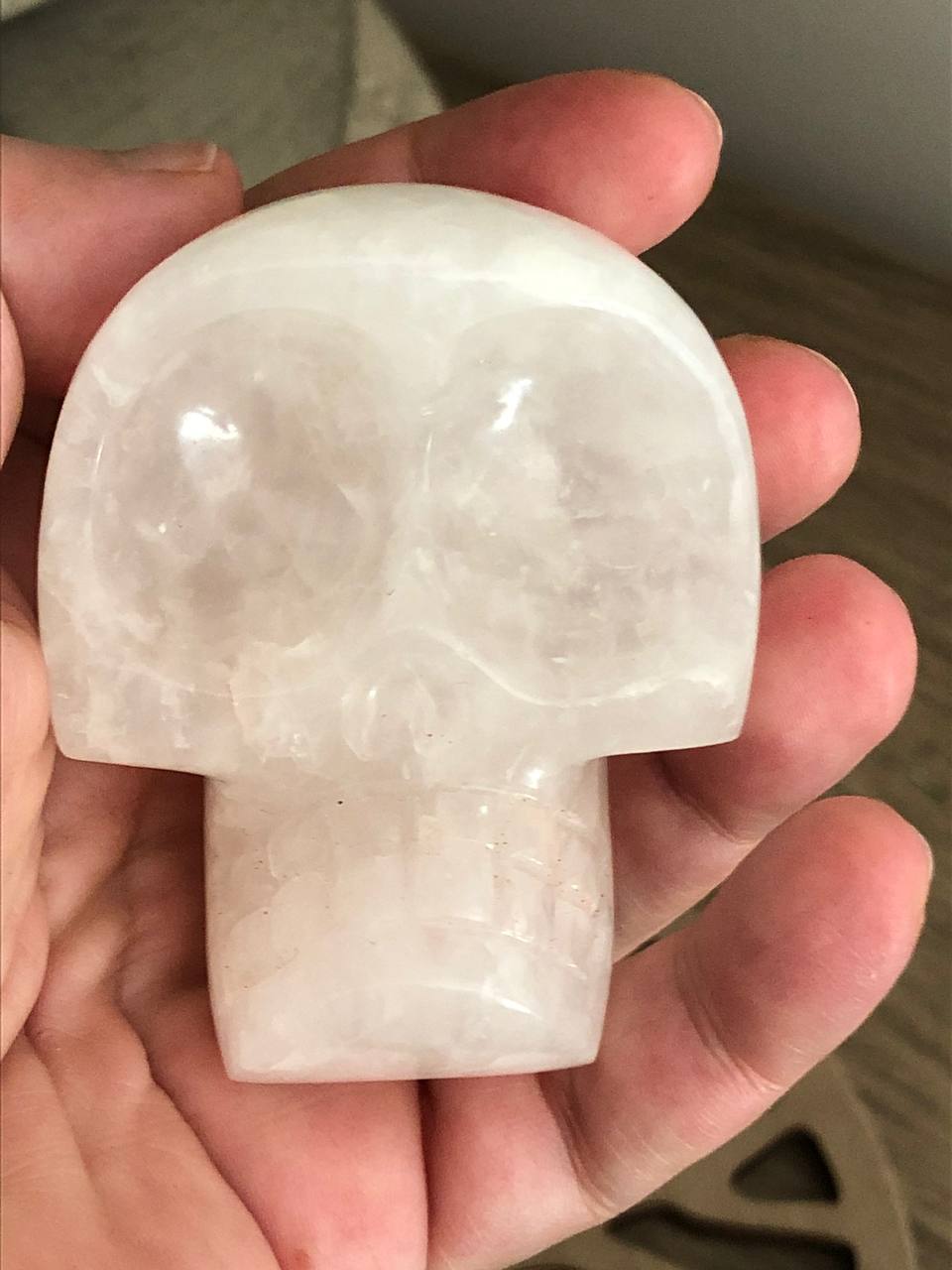 Crâne de cristal mongol en quartz arawali (n°12)