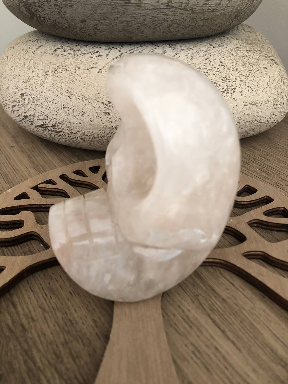 Crâne de cristal mongol en quartz arawali (n°15)