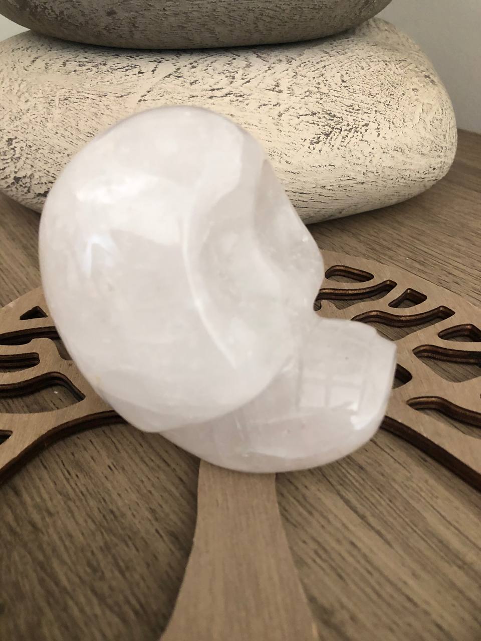 Crâne de cristal mongol en quartz arawali (n°16)