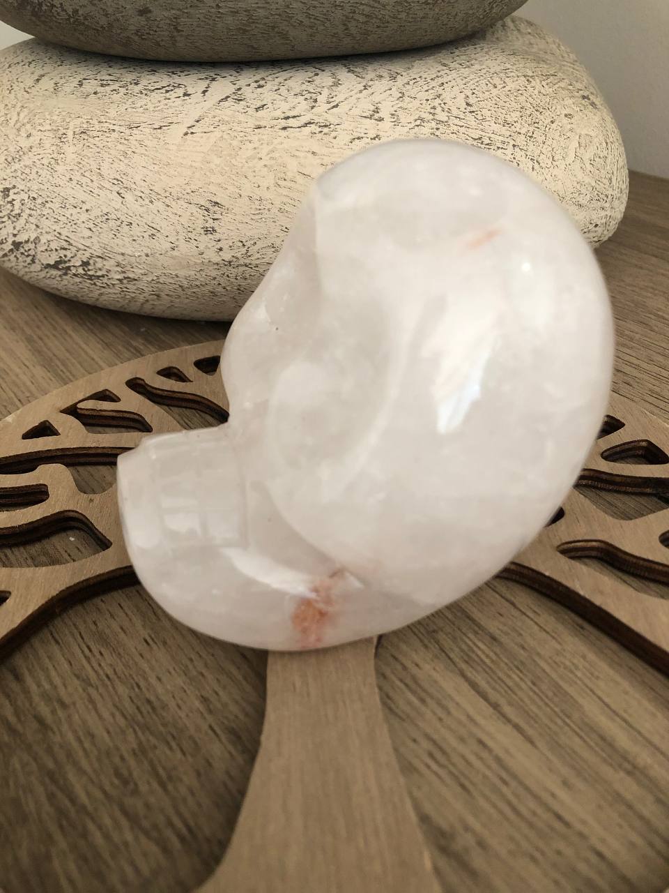 Crâne de cristal mongol en quartz arawali (n°16)