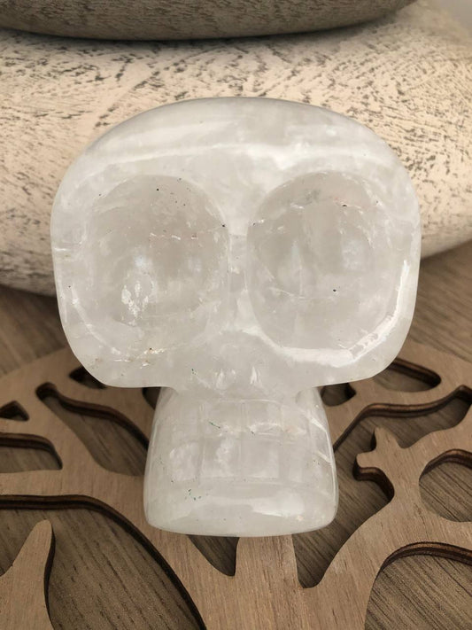 Crâne de cristal mongol en quartz arawali (n°18)