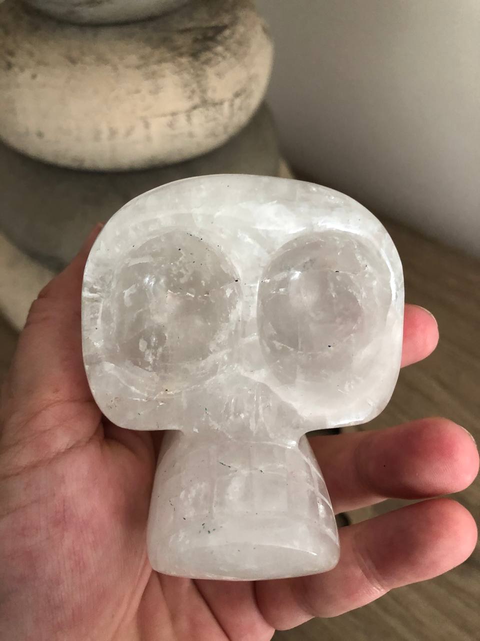 Crâne de cristal mongol en quartz arawali (n°18)