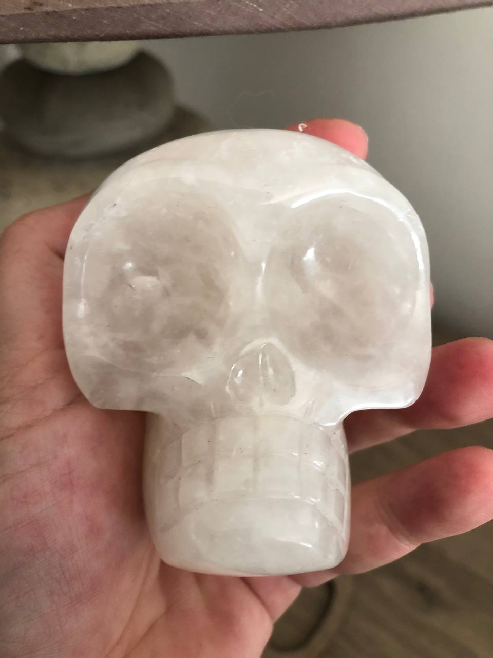 Crâne de cristal mongol en quartz arawali (n°20)