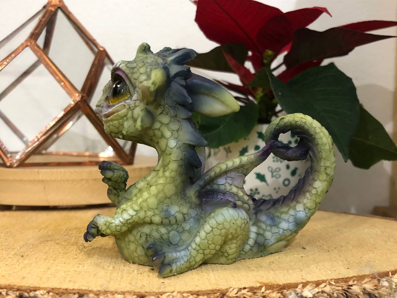 Statuette dragon vert