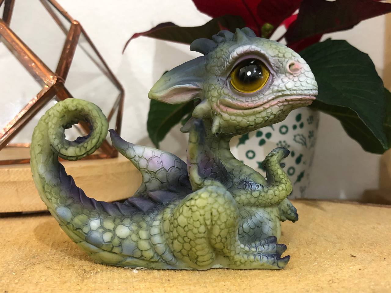 Statuette dragon vert