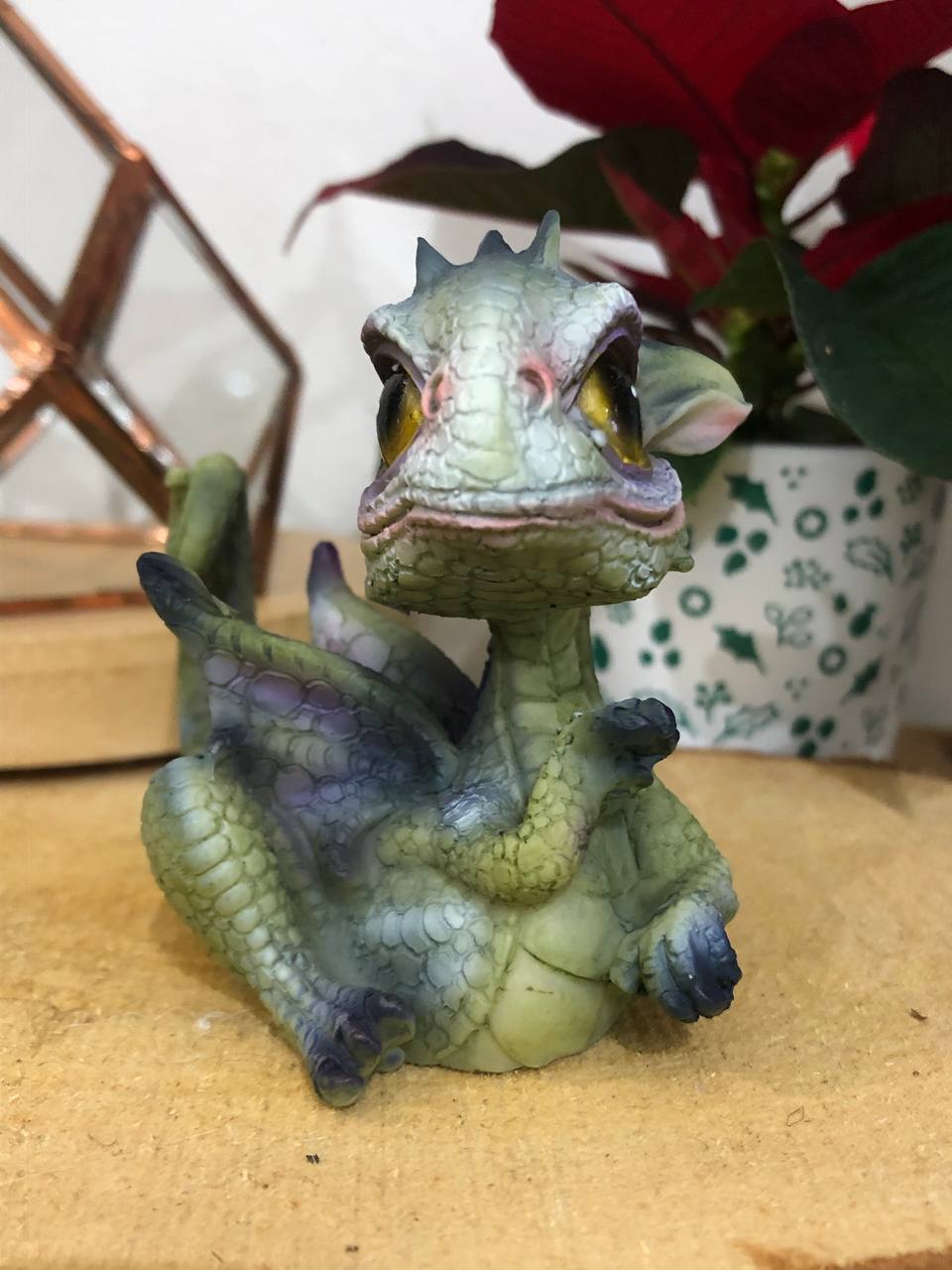Statuette dragon vert