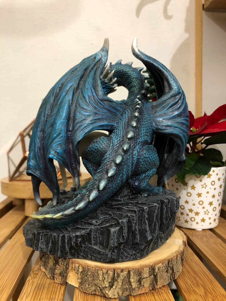 Statue dragon avec licorne