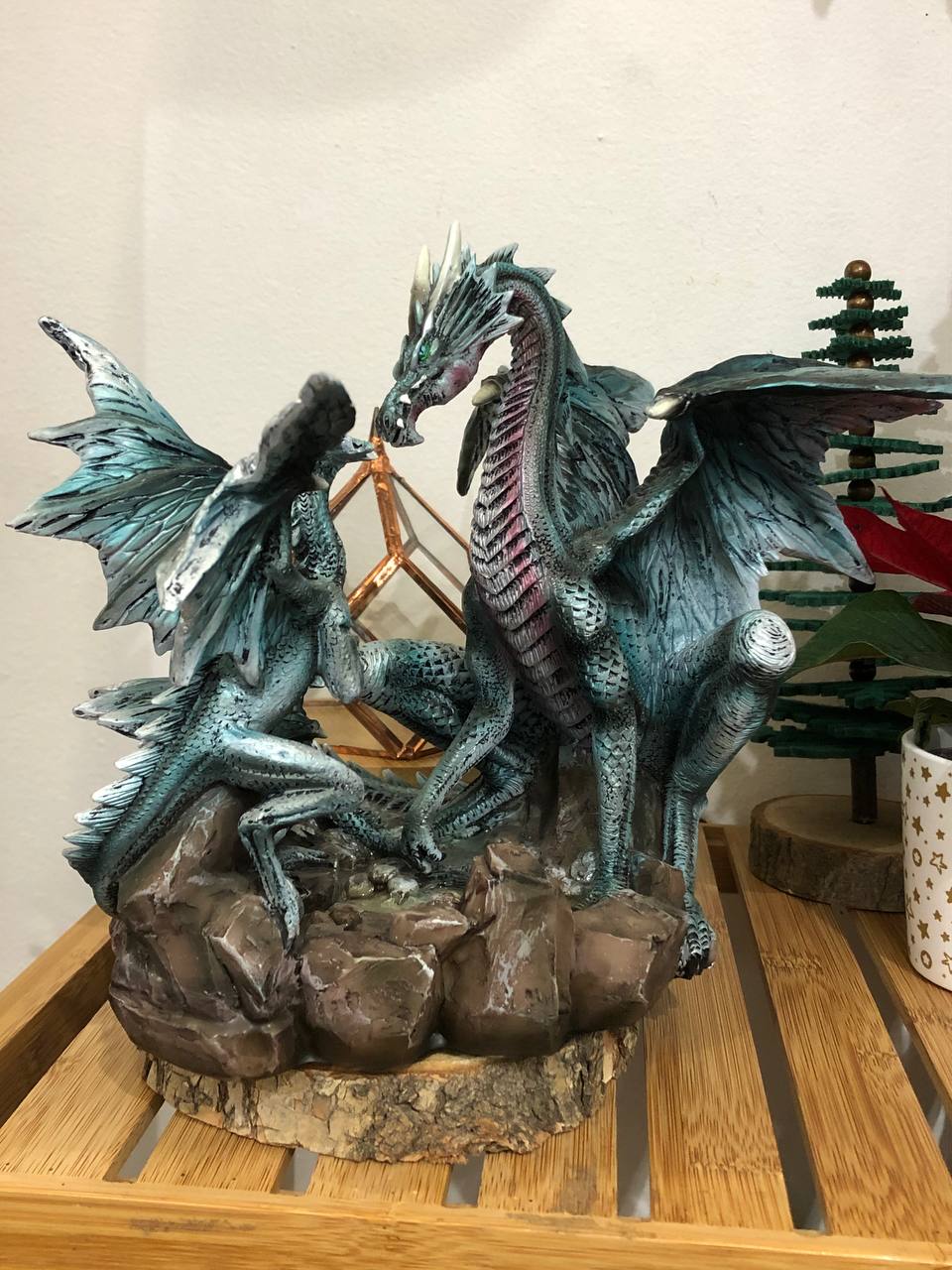 Statue dragons en famille