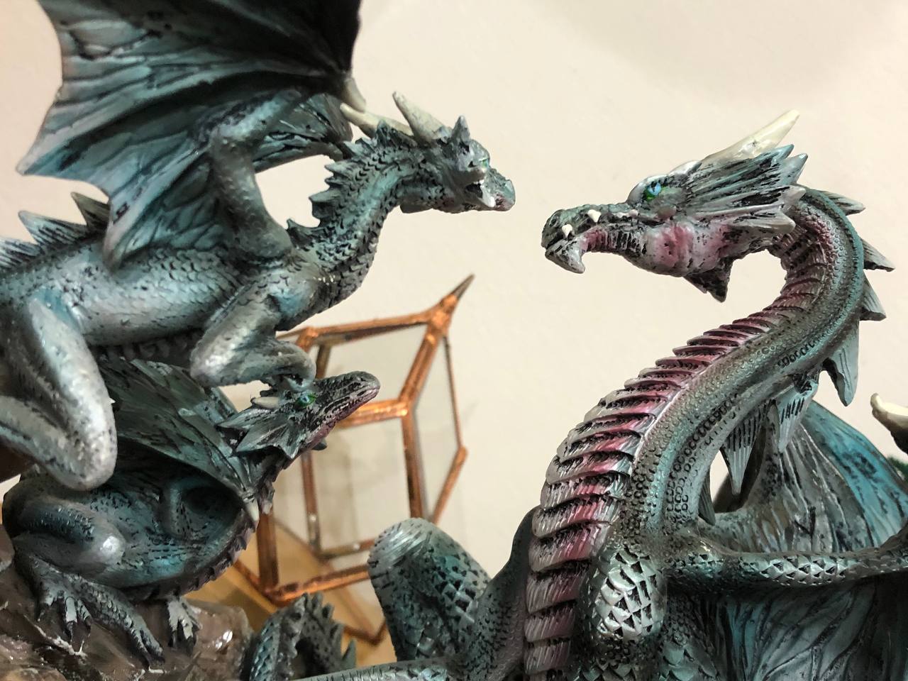 Statue dragons en famille